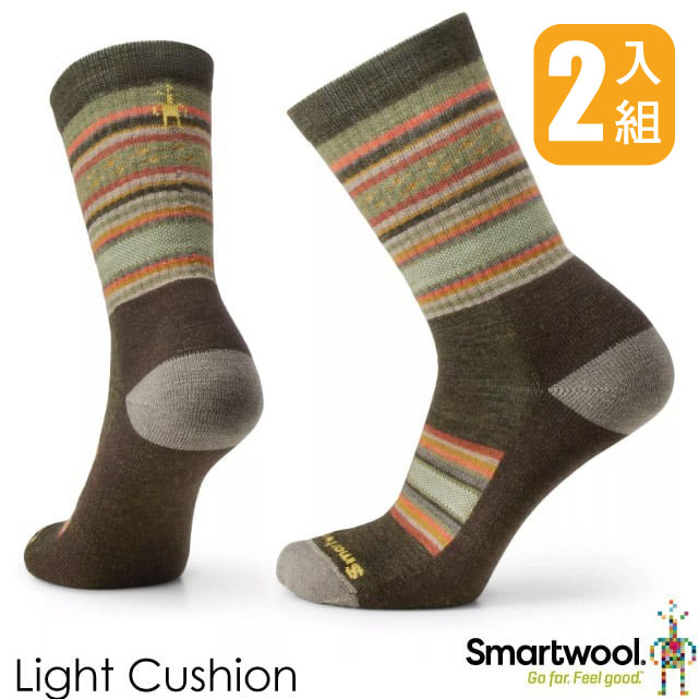 【SmartWool】美麗諾羊毛 機能戶外全輕量減震日著中長襪(2雙入)彈性排汗襪/SW001738-D11 軍風橄綠✿30E010